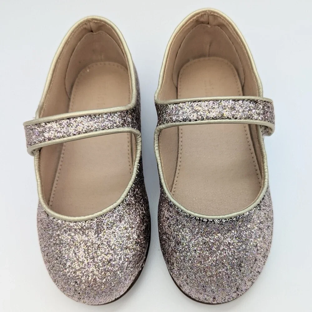 NEW Minkmui Kid's (Size 9-9 1/2) Sparkly Glitter Sequins Mary Jane Dress Shoes